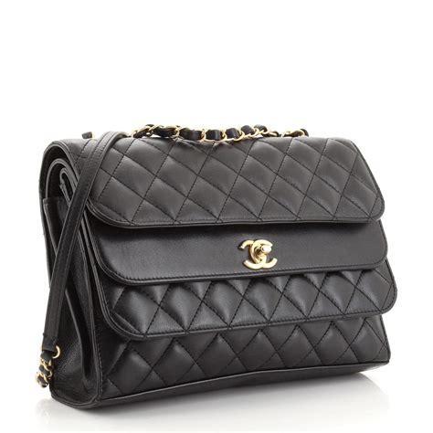 chanel calfskin medium flap bag